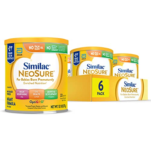 Similac NeoSure Premature Post-Discharge Infant Formula, Powder Baby Formula, 13.1-oz Can, Pack of 6