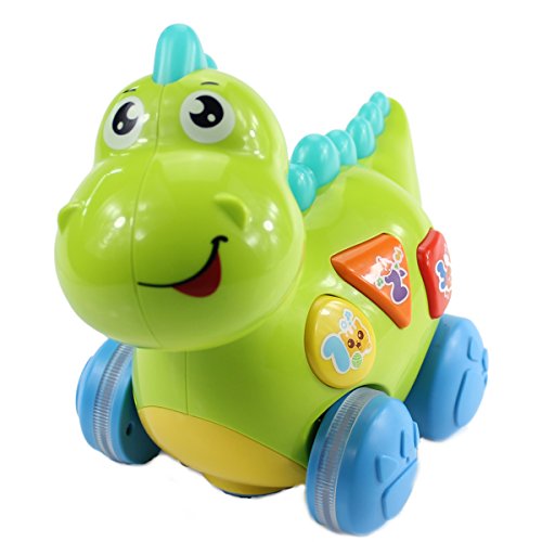 fisca Baby Toys Musical Walking Dinosaur for Babies & Toddlers, Preschool Learning Educational Toys with Lights and Music