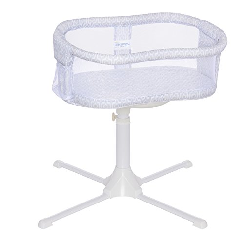 Image of HALO Bassinest Swivel Sleeper Bassinet - Essentia Series, white , Blue ikat