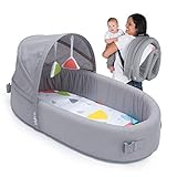 Lulyboo Bassinet To-Go Infant Travel Bed - Baby Lounge Backpack - Combines Crib, Playpen and Changing Station, Metro