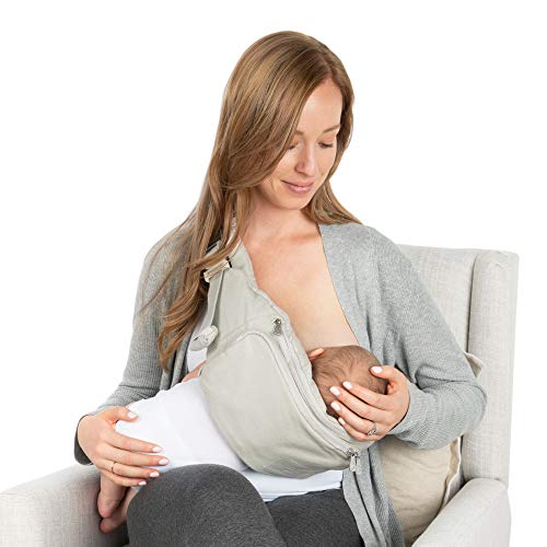 HUMBLE-BEE Nurse-Sling: The Ultimate Nursing Pillow and Sling Bag for Breastfeeding Moms, Supporting Comfortable Feeding Positions Anywhere, Anytime, My Breast Friend Baby Nursing Pillow - (Gray)