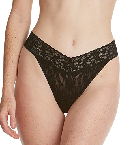 hanky panky, Signature Lace Original Rise Thong, One Size (4-14), Black