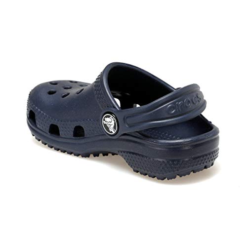 Crocs Unisex-Child Classic Clogs, Navy, 4 Toddler