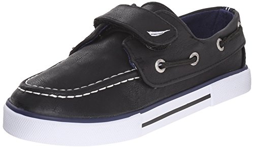 Nautica Boy's River 2 Boat Shoe-K, Black Polyurethane, 11 M US Little Kid