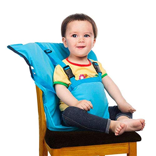 Baby High Chair Portable Easy Seat Harness for Travel Feeding Time, Suitable for Dining Camping Chair, Holds Baby Infant Toddler Up to 44 lbs, Hand Wash Cloth Included