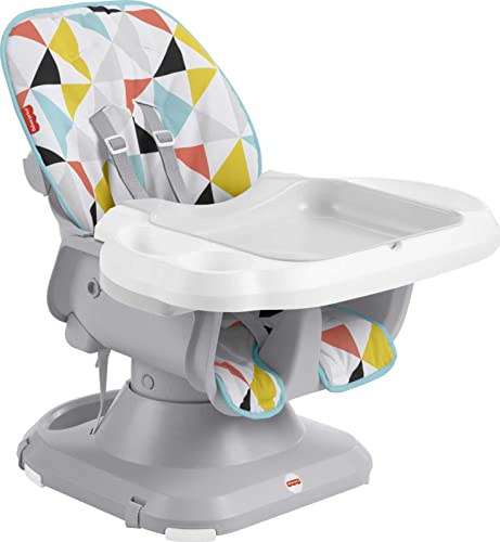 Fisher-Price Baby Spacesaver High Chair Portable Baby to Toddler Dining Seat with Deep Tray and Tray Liner, Windmill (Amazon Exclusive)