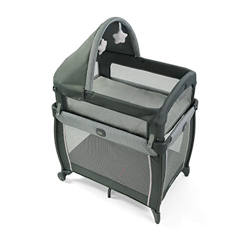 Graco My View 4 in Baby Bassinet with 4 Stages Including Raised Bassinet at Eye Level, Montana