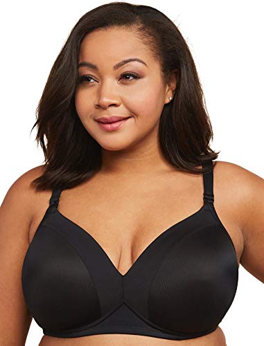 Motherhood Maternity Women's Maternity Plus-Size Lightly Lined Wireless Nursing Bra, Black , 40H