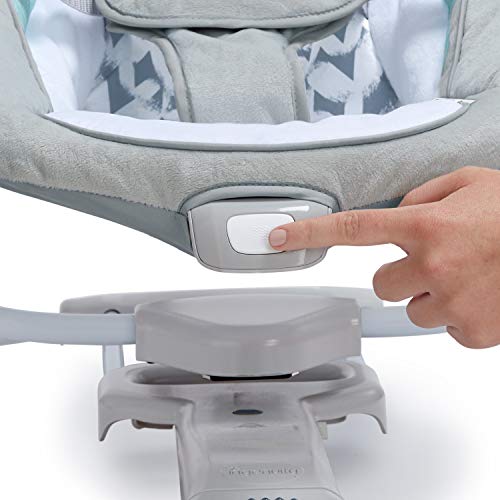 Ingenuity ConvertMe 2-in-1 Compact Portable Baby Swing & Infant Seat, Battery-Powered Vibrations, Automatic Sway, Nature Sounds - Raylan