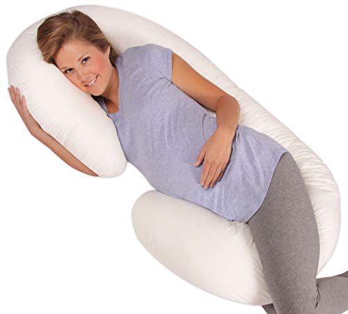 Image of Leachco Snoogle Original Maternity/Pregnancy Total Body Pillow, Ivory