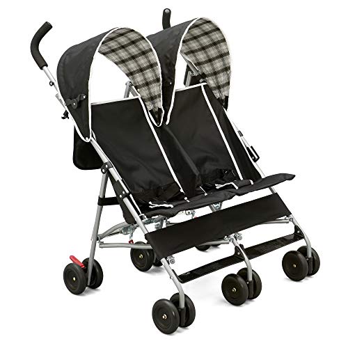 Delta Children City Street Side by Side Stroller, Black