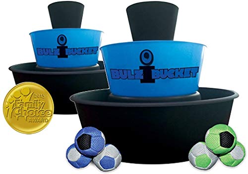 BULZiBUCKET Beach, Tailgate, Camping, Yard Game Indoor/Outdoor by Water Sports, Perfect for Family Game Night, Outdoor Games, Blue/Black