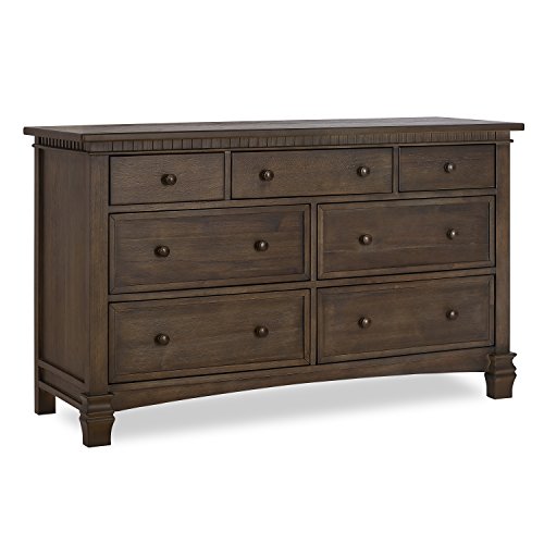 Evolur Cheyenne and Santa Fe Double Dresser, Antique Brown, 54x33x20.3 Inch (Pack of 1)
