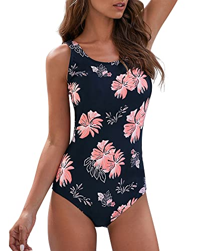 Womens Bathing Suit Sport One Piece Swimsuits for Women Swim Suit Beach Athletic Swimwear Pink Swimsuit 12-14