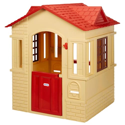 Little Tikes Cape Cottage Playhouse with Working Door, Windows, and Shutters - Tan, Toddlers Ages 2+ Years