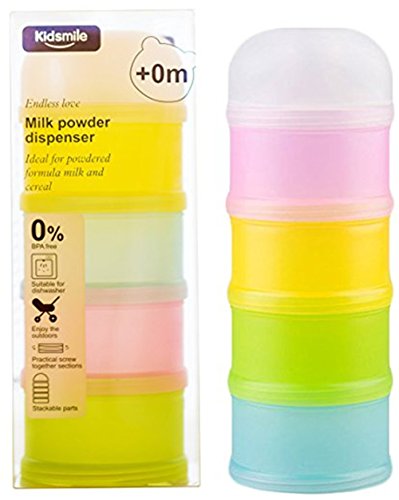 Kidsmile Baby Milk Powder Dispenser, Non Spill On The Go Twist Lock Dispenser, Food Containers