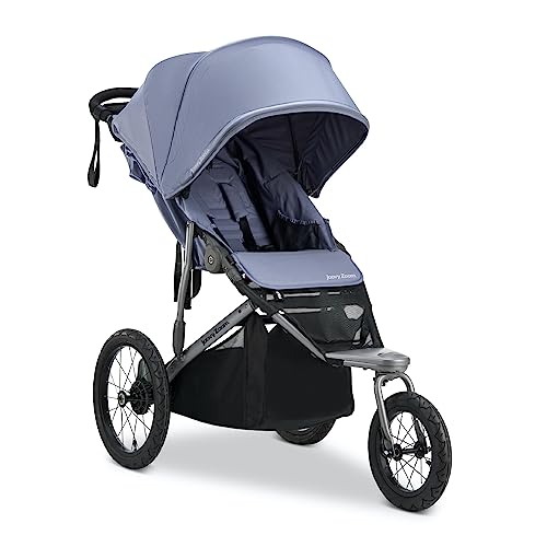 Joovy Zoom Lightweight Jogging Stroller Featuring High Child Seat, Shock-Absorbing Suspension, Extra-Large Air-Filled Tires, Parent Organizer, One-Handed Fold, and Easy One-Hand Fold, Slate