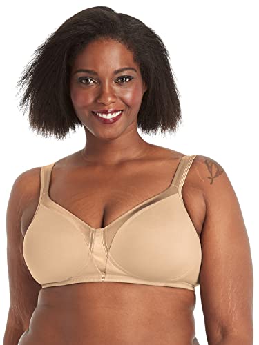 Playtex womens 18 Hour Silky Soft Smoothing Wireless Us4803, Available in Single and 2-pack Bras, Nude, 44DD US