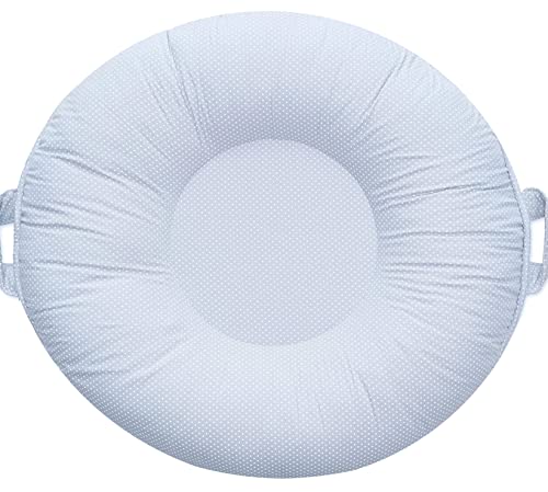 Pello Multi-use Luxe Baby, Toddler Floor Pillow/Play Mat/Lounger (Serenity/Light Gray)