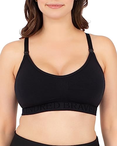 Kindred Bravely Sublime Support Low Impact Nursing & Maternity Sports Bra (Black, X-Large)
