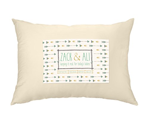 Zack & Ali Toddler Pillow, Soft 100% Organic Cotton, 13 x 18, Made in USA