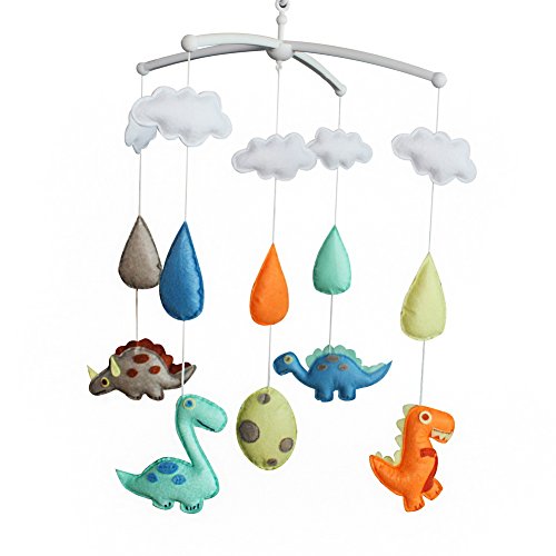 Handmade Baby Crib Musical Mobile [Dinosaur] Colorful Room Decor