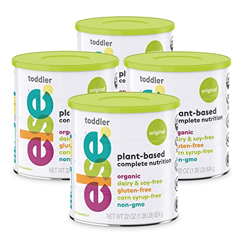 (4-Pack) Else Plant-Based Complete Nutrition Drink for Toddlers, 22 Oz., Dairy-Free, Soy-Free, Corn-Syrup Free, Gluten-Free, Non-GMO, Whole plants Ingredients, Vitamins and Minerals for 12 mo.+, Vegan