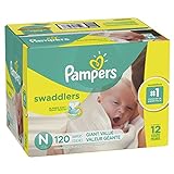 Diapers Size 4, 150 Count - Pampers Swaddlers Disposable Baby Diapers, One Month Supply