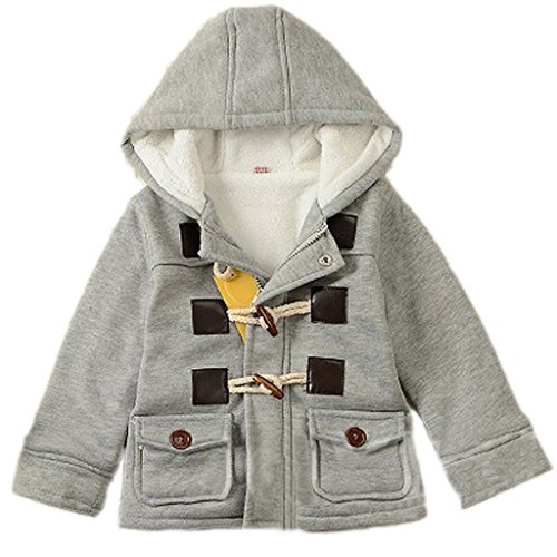 GETUBACK Baby Boy's Girls Kids Hooded Fleece Coat Winter Outwear Grey 18M