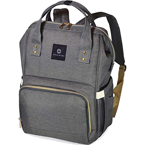 Diaper Bag Backpack for Mom and Dad - Unisex Baby Backpack Diaper Bag - Waterproof & Stylish Diaper Backpack - Grey Medium