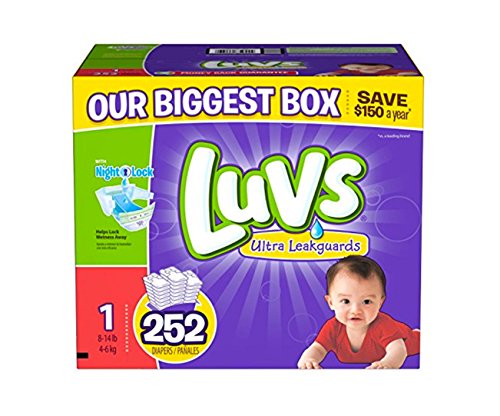 Image of luvs diapers, size 1, 252 count