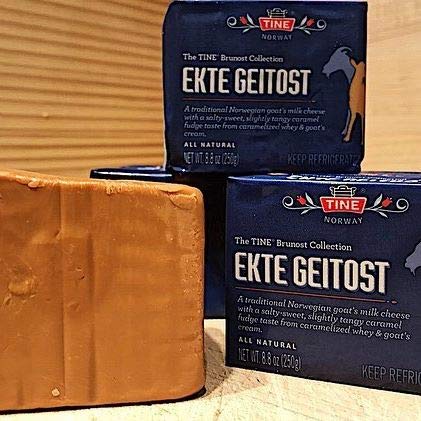 Ekte Geitost Norwegian Goat Cheese 8.8 ounces 2 pack