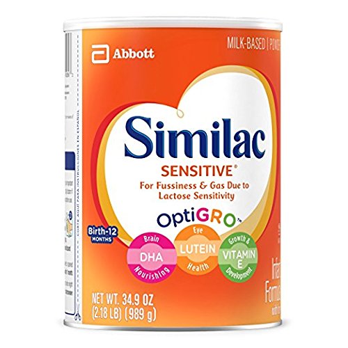 Similac Sensitive Infant Formula with Iron, Powder, One Month Supply, 34.9 Ounces (Pack of 3)