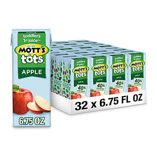 Mott's For Tots Apple Juice Drink, 6.75 Fluid Ounce Box, 8 Count (Pack of 4)