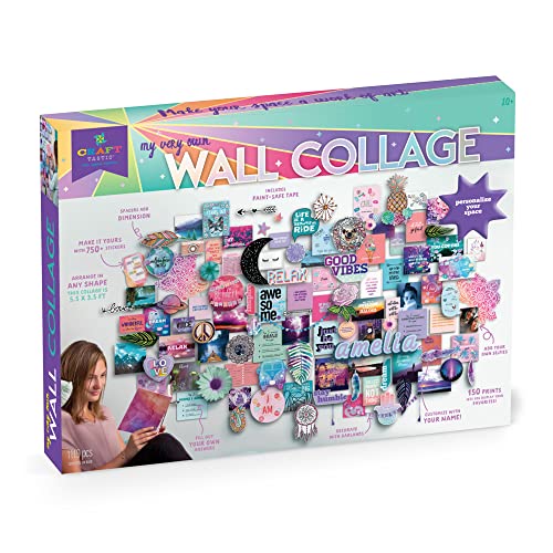 Craft-tastic DIY Wall Collage – Craft Kit – Personalize Your Space with Inspiring Quotes, Pre-cut Designs & Pictures