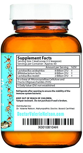 Professional Infant, Childrens & Kids Probiotic - Dairy Free - 18 Billion CFU - 60 Servings for Wellness Support & Digestion by Dr. Valerie Nelson