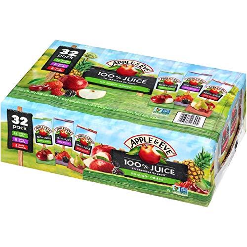 Apple & Eve 100% Juice Variety Pack, 6.75 Fl Oz, Pack of 32