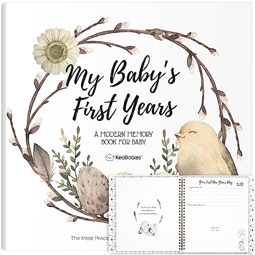 First 5 Years Baby Memory Book Journal - 90 Pages Hardcover First Year Keepsake Milestone Baby Book For Boys, Girls - Baby Scrapbook - Baby Album And Memory Book (WonderLand)