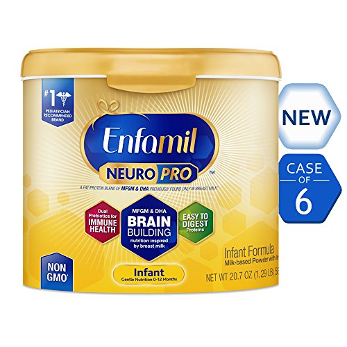 Image of the Enfamil NeuroPro Infant Formula - Brain Building Nutrition Inspired by Breast Milk - Reusable Powder Tub, 20.7 oz (Pack of 6)