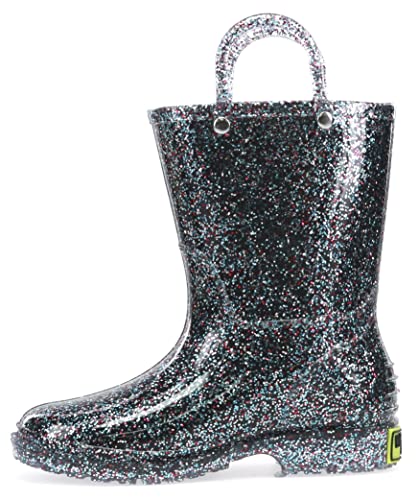 Western Chief Girls Glitter Rain Boot, Multi, 11 M US Little Kid