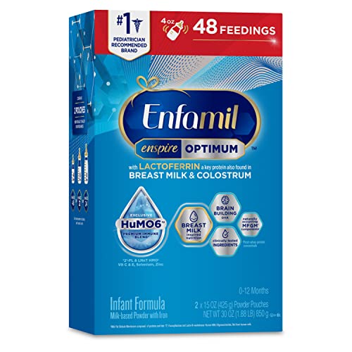Enfamil Enspire Infant Formula with Immune-Supporting Lactoferrin, Brain Building DHA, 5 Nutrient Benefits in 1 Formula, Our Closest Formula to Breast Milk, Non-GMO, Powder Refill Box, 30 Oz