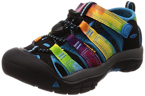 KEEN Unisex-Child Newport H2 Closed Toe Water Sandals, Rainbow Tie Dye, 7 Toddler US
