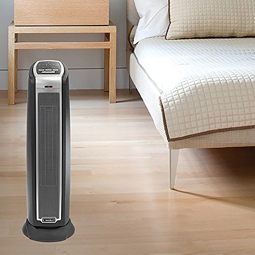 Lasko 5790 Oscillating Ceramic Tower Heater with Remote Control,Black 5790