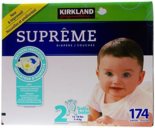 Image of the Kirkland Diapers - Size 2 - 174 ct