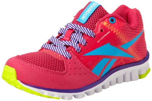 Reebok Realflex Transition Shoe (Little Kid/Big Kid),Pink/Ultraviolet/Blue/Yellow/White,6 M US Big Kid