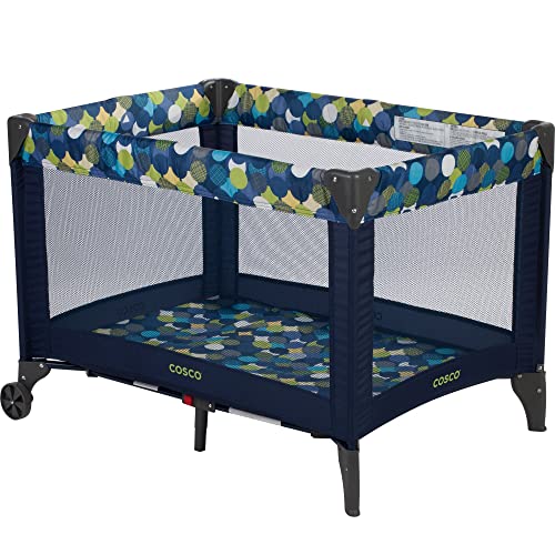 Cosco Funsport Compact Portable Playard, Lightweight, Easy Set up, Foldable Baby Playpen with Carry Bag, Comet