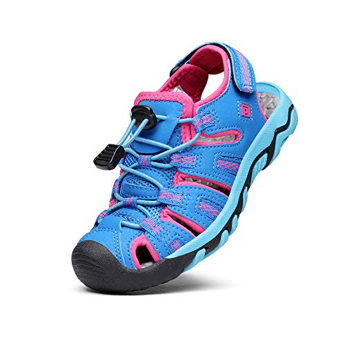 DREAM PAIRS Boys Girls Toddler 160912-K Nay Fuchsia Mint Outdoor Summer Sandals Size 9 M US Toddler