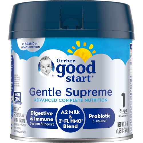 Gerber Good Start Baby Formula Powder, Gentle Supreme, Stage 1, 20 Ounce (Previously Named A2)