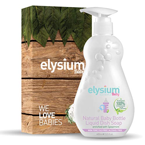 ELYSIUM ECO WORLD Premium Natural Baby Bottle Liquid Dish Soap Superior Baby Bottle and Pacifier Cleaner - Use this Natural, Non-Toxic, Ecological Formula for effective cleaning and peace of mind