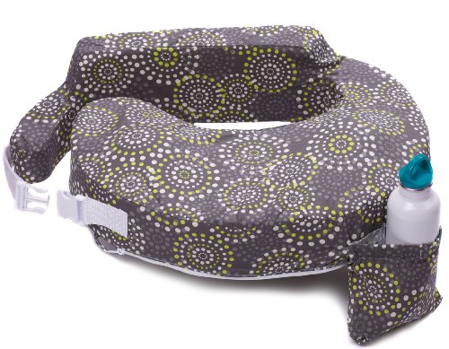 Image of the My Brest Friend Original Nursing Posture Pillow, Grey & Yellow Fireworks